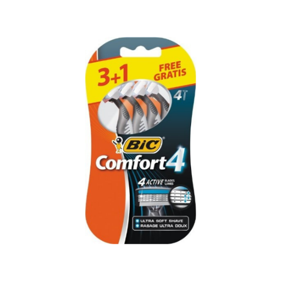 BIC Rasoir Confort 4 lames 3+1 offert