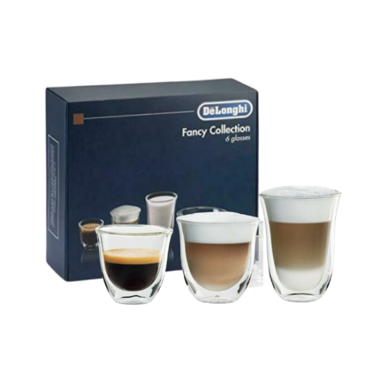 DELONGHI Set 6 Verres à Expresso - 60/90/220ml