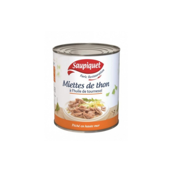 Miettes de thon à l'huile de tournesol en boîte 4/4 FURIC SAUPIQUET