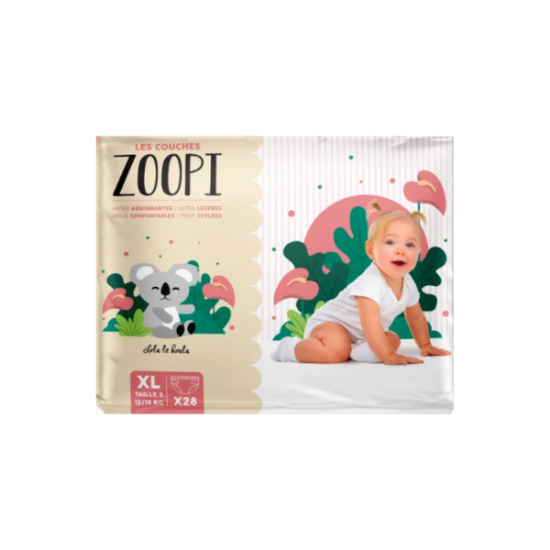 ZOOPI T5 Couches Bébé X28 de 12 à 15 kg