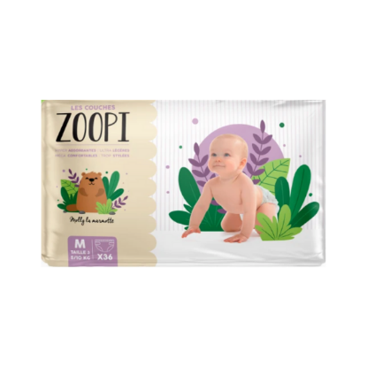 ZOOPI T3 Couches Bébé X36 de 5 à 10 kg