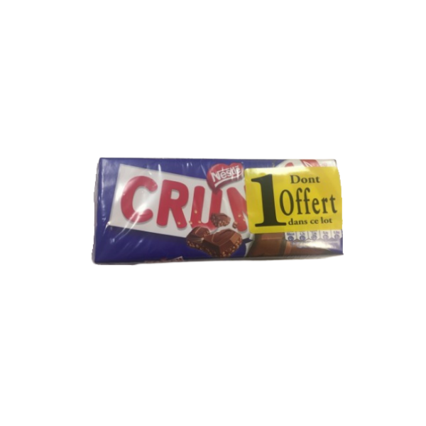 Crunch | Chocolat | Lait | Céréales Croustillant | 100 Gr