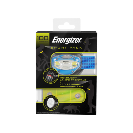Energizer Sport Pack Torche Tête DEL Brassard Cycle Course Jogging Marche Camping 
