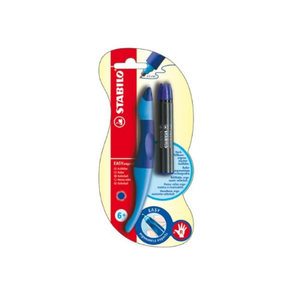 STABILO Roller EASY original + recharge - Spécial droitier - Bleu