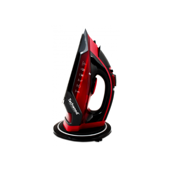 TECHWOOD Fer Vapeur sans Fil Rouge Noir 2000W Semelle Céramique