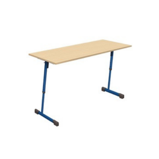 Table biplace scolaire hauteur réglable 1300*500