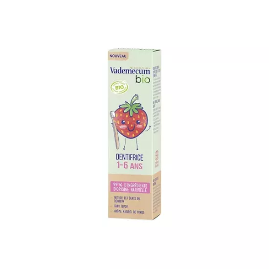 Dentifrice kids  6 ans et + arôme fraise Bio VADEMECUM 50ml