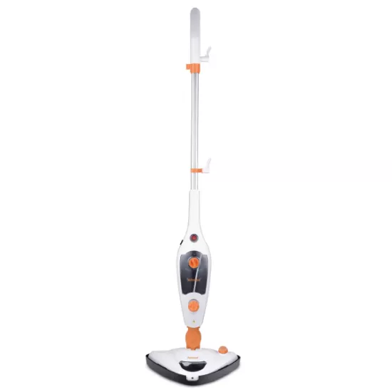 TECHWOOD Balai Vapeur 10 en 1 Blanc / Orange   - Shopping et  Courses en ligne, livrés à domicile ou au bureau, 7j/7 à la Réunion