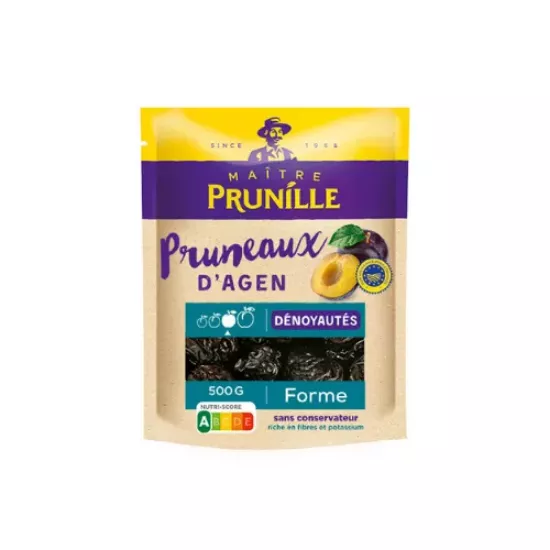 Pruneaux Agen 30/35 dénoyautés SC 35% 500g - Maitre Prunille