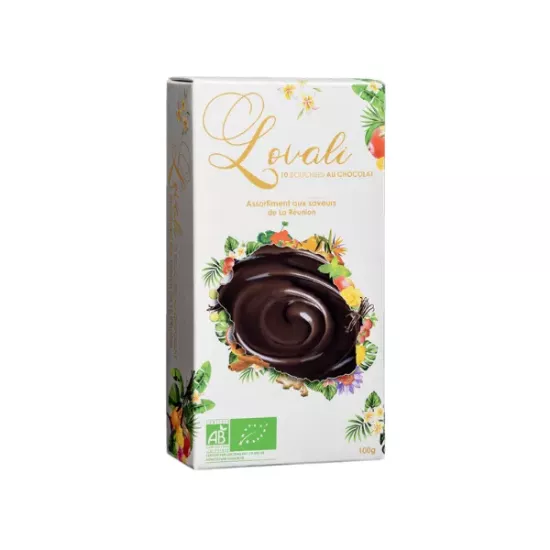 LOVALI assortiment de 10 chocolats BIO 100% Péi