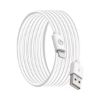 Câble USB-A vers Lightning MFi 2 m Big Ben, recyclé, blanc