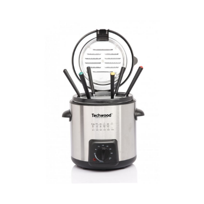 TECHWOOD Fondue - Mini Friteuse Inox 1L - 900 Watt