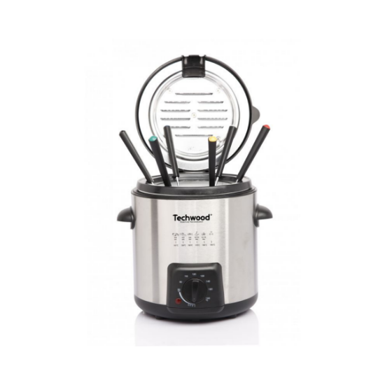 TECHWOOD Fondue - Mini Friteuse Inox 1L - 900 Watt