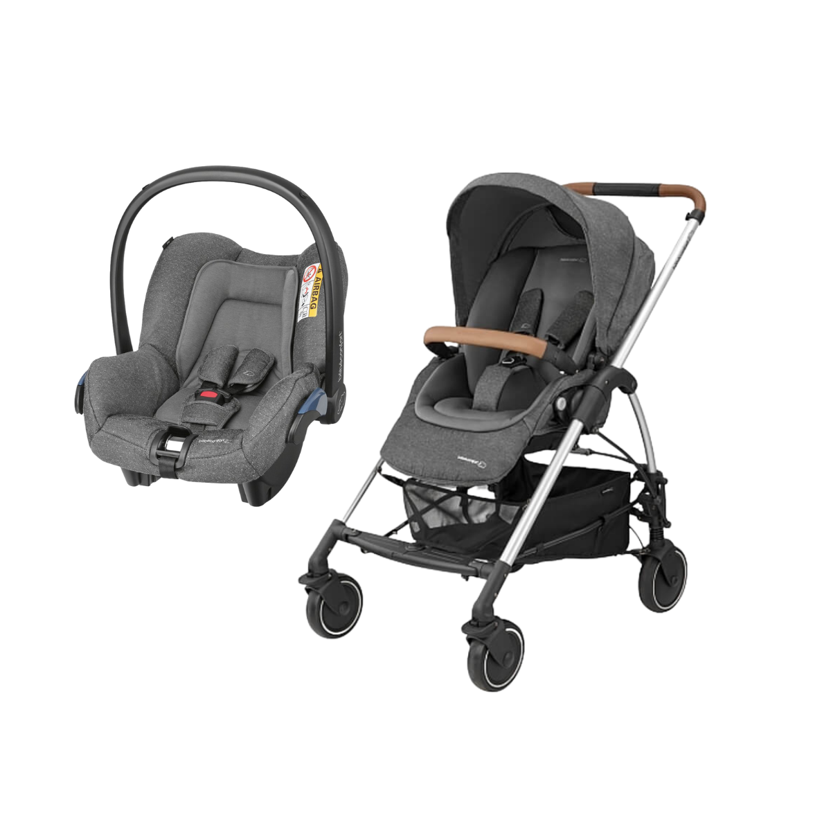 Poussette Duo Mya avec siège auto Citi de Bébé Confort ChezVous.re Shopping et Courses en