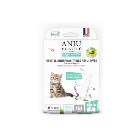 ANJU - Pipette antiparasitaire chaton Ecosoin Bio x4