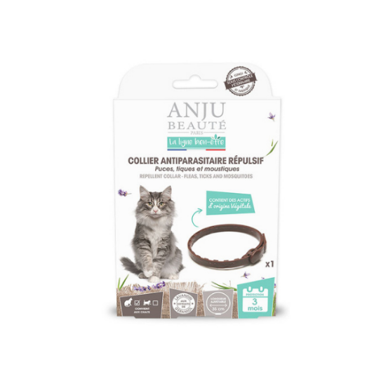 ANJU - Collier antiparasitaire répulsif chat 38 cm