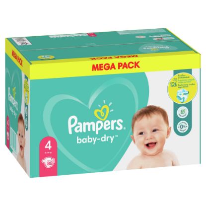 PAMPERS Couches Mega Pack - Taille 4 - 88 unités