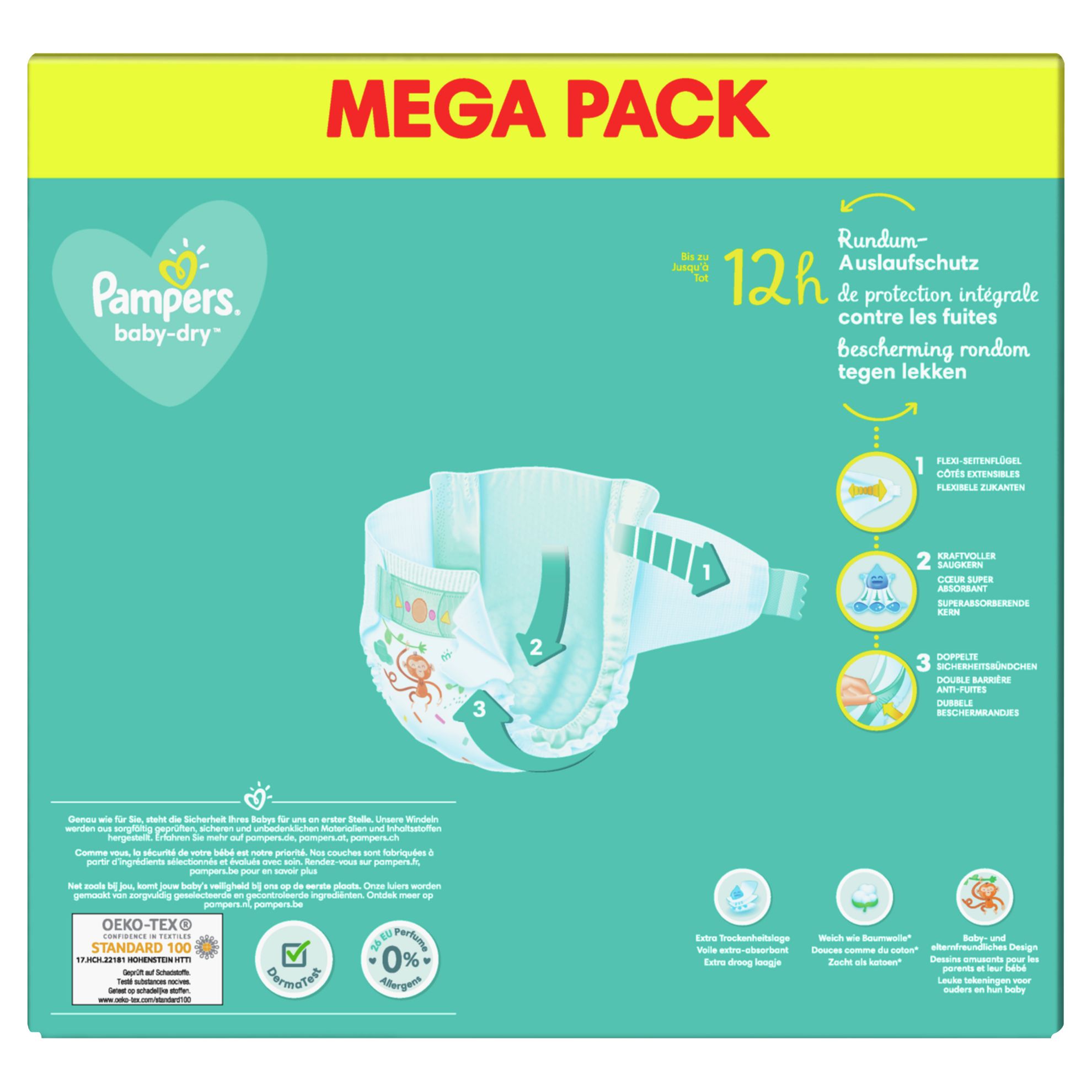 PAMPERS Couches Mega Pack Taille 4 88 unités en vente en ligne à la