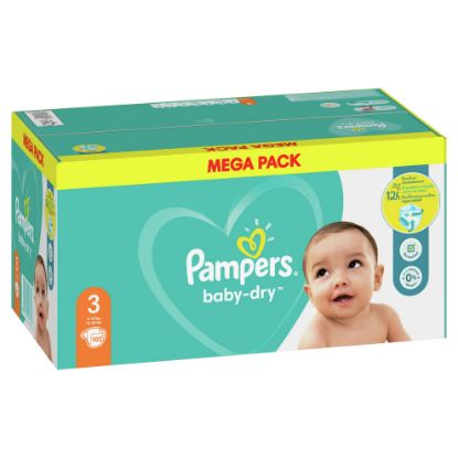 PAMPERS Couches Mega Pack - Taille 3 - 102 unités 