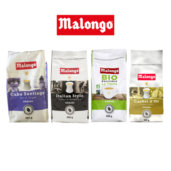 Café MALONGO en Grains - Pack 4 x 500g