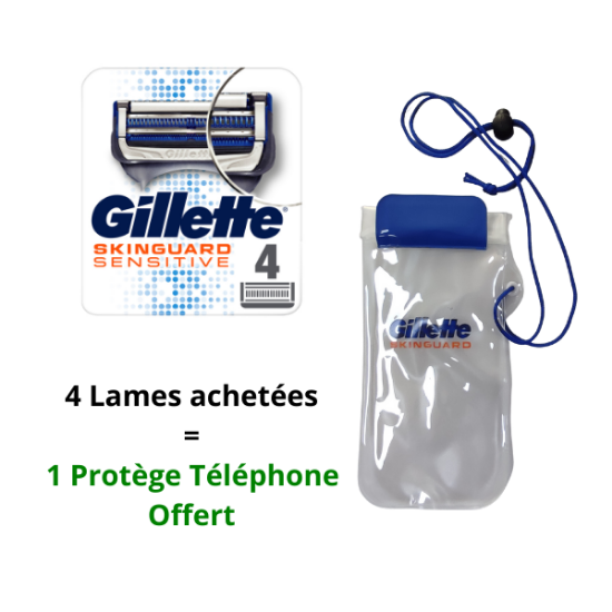 4 lames de rasoirs Gillette Skinguard Sensitive