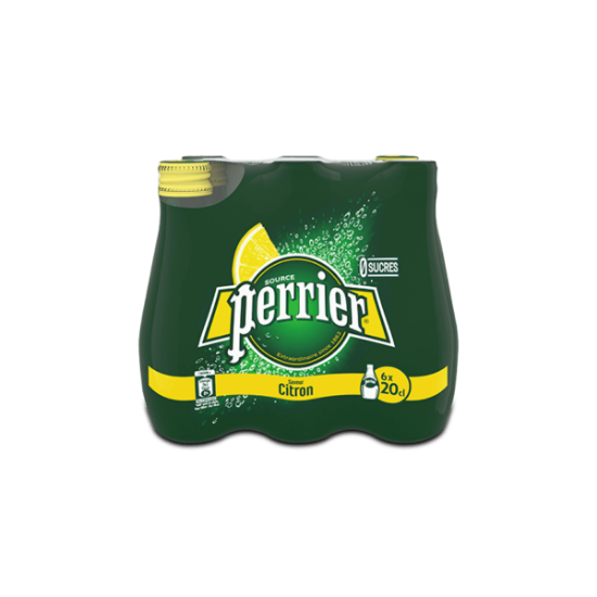 Eau gazeuse  PERRIER Lemon 6x20cl