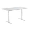 Bureau motorisé assis-debout KIMEX 140x75cm Plateau blanc/Pied blanc