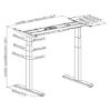 Bureau motorisé assis-debout KIMEX 140x75cm Plateau blanc/Pied blanc