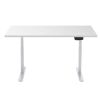 Bureau motorisé assis-debout KIMEX 140x75cm Plateau blanc/Pied blanc