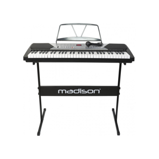 LOTRONIC Clavier électro 61 touches avec micro et support (MEK61128-PACK)    - Shopping et Courses en ligne, livrés à domicile ou au bureau,  7j/7 à la Réunion