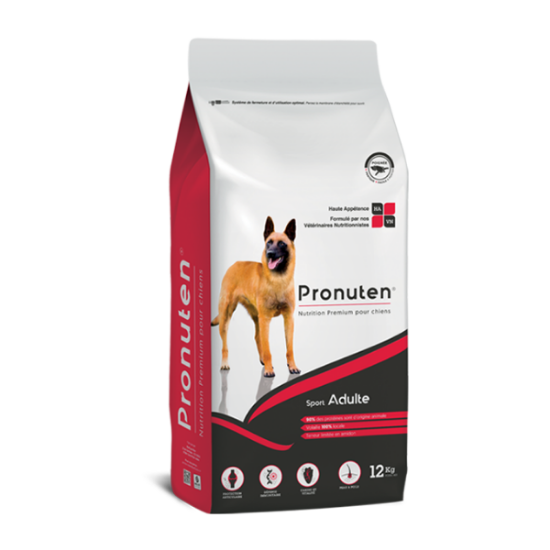 PRONUTEN croquettes chien adulte sportif 12KG 