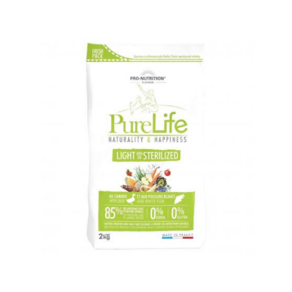 PURELIFE croquettes chien stérilisé light 2KG