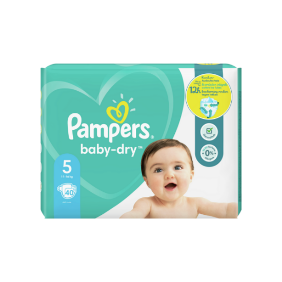 Pampers Baby-Dry Taille 5, 40 Couches