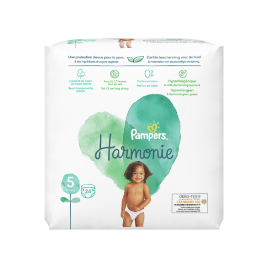 Pampers Harmonie Taille 5, 24 Couches 