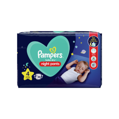 Pampers Night Pants Couches-Culottes Pour La Nuit, Taille 4, 39 Couches-Culottes