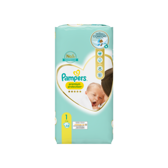 Pampers Premium Protection Taille 1, 44 Couches 