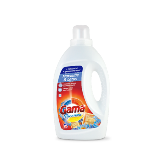 GAMA Lessive liquide 24 doses - Savon de Marseille - 1,20L