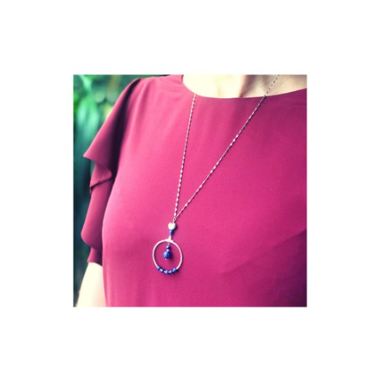 Lilau Création - Sautoir en Lapis Lazuli et perles Miyuki