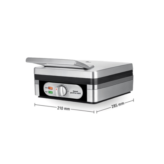 Gaufrier Électrique Little Balance Speed 1500 Vintage - Gaufres Belges Épaisses 1500W Noir