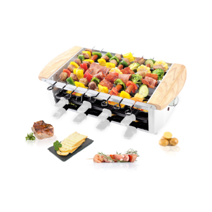 Appareil Raclette 8 Personnes Plancha Electrique Grill Thermostat