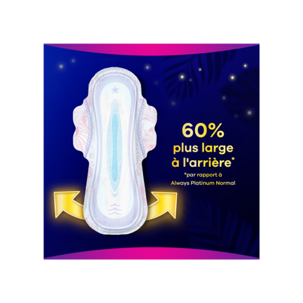 Always Serviette Hygiénique Nuit avec ailettes taille 4 x9 ChezVous.re Shopping et