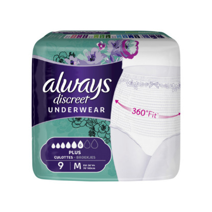 Always Culottes pour fuites urinaires - Discreet Plus - x9 - Taille M
