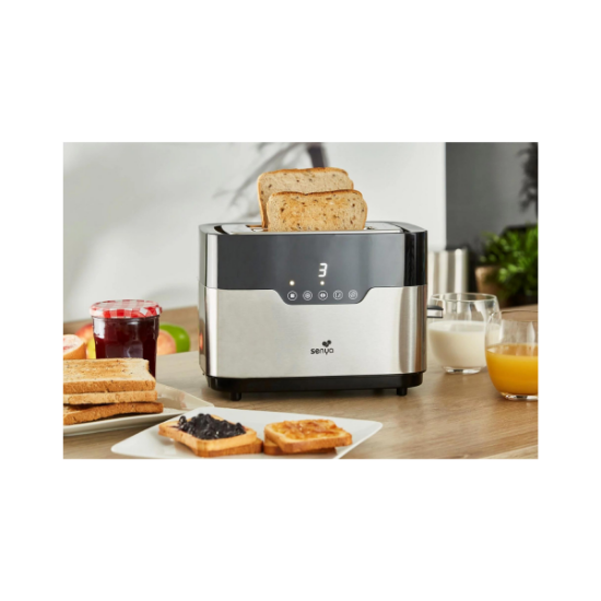 SENYA Grille-pain tactile 2 larges fentes inox Smart Toaster