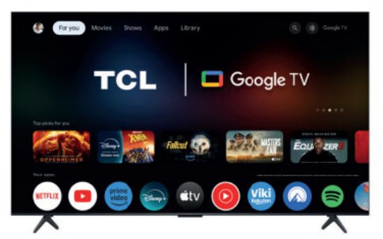 Téléviseur QD Mini-LED 65" (164 cm) 4K 144 Hz Google TV - TCL 65C61K