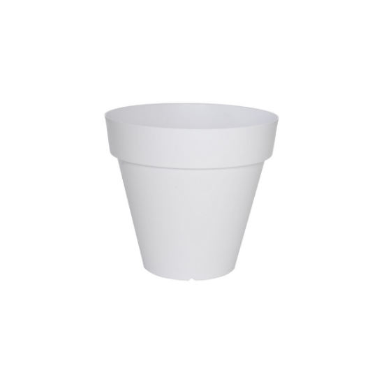 SOLEILA Pot jardin rond 30cm Blanc