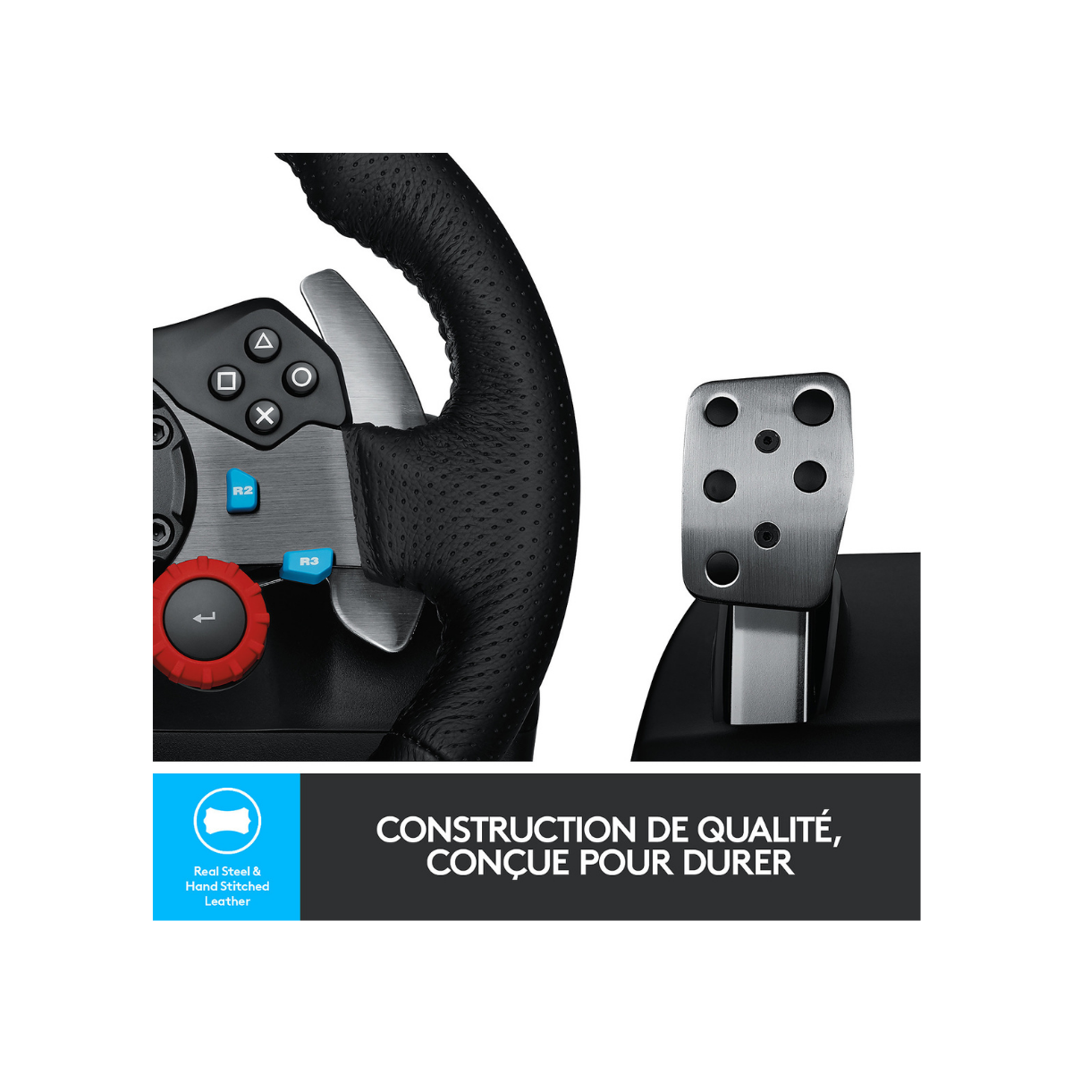 Volant Logitech G29 + Pédalier + Boîte + Alim - Neuf (ouvert) Pour PS3/PS4/PS5/PC
