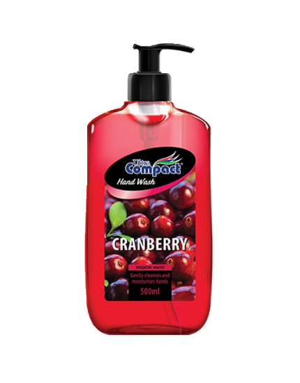 Gel lavant main à la cranberry 500ml Ultra Compact avec pompe