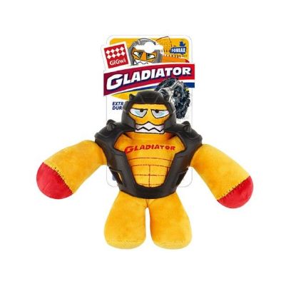 GIGWI Jeu chien - Peluche Gladiator Jaune