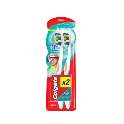 Brosse à dents COLGATE BAD 360 1+1 SOUPLE