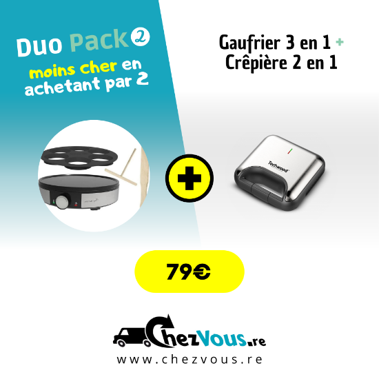 Pack pour gourmands : Gaufrier + Crêpière